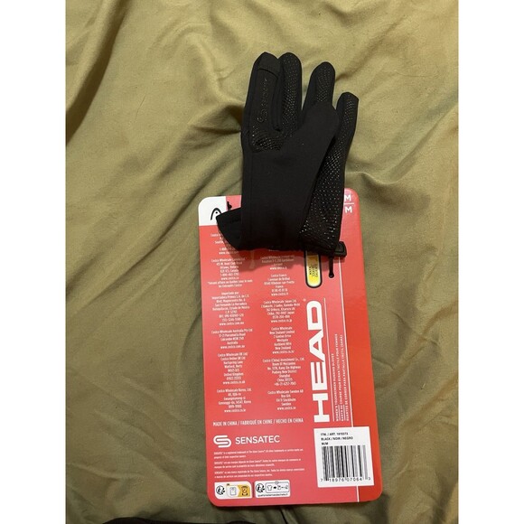 HEAD Women’s Touchscreen Running Gloves Black Size Medium NWT - Picture 2 of 2